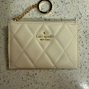 Kate Spade Cream and Gold Zip Wallet